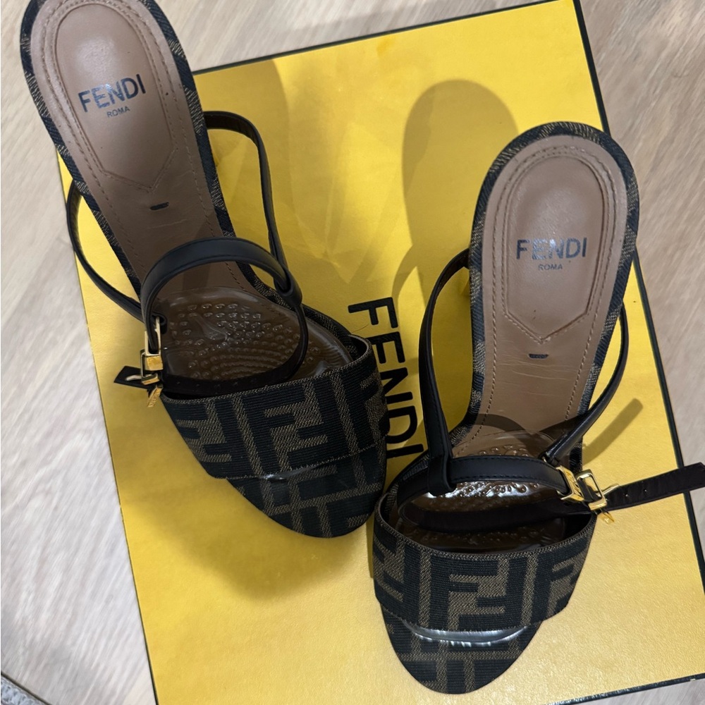 Fendi Black and Gold Women's Heels